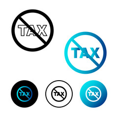 Abstract No Tax Icon Illustration