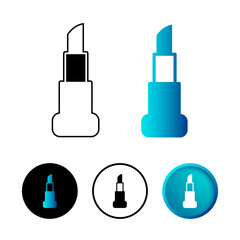 Abstract Lipstick Icon Illustration