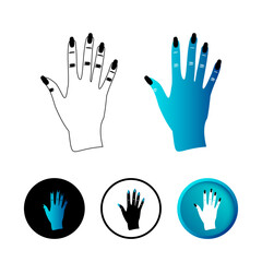 Fototapeta premium Abstract Grooming Nail Icon Illustration