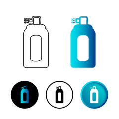 Abstract Spray Bottle Icon Illustration