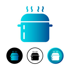 Abstract Kitchen Cooker Utensil Icon Illustration