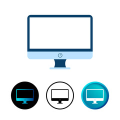 Abstract Monitor Icon Set