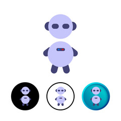 Abstract Chat Bot Icon Illustration