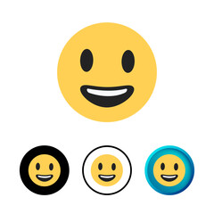 Abstract Smiley Face Icon Illustration