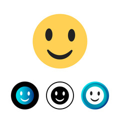 Modern Happy Icon Illustration