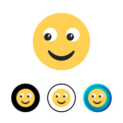 Modern Face with Rolling Eyes Icon Illustration