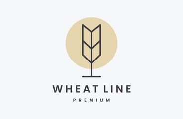 wheat with abstract logo design .