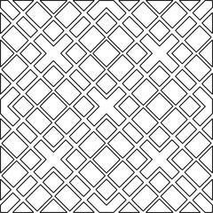  Monochrome ornamental texture with smooth linear shapes, zigzag lines, lace pattern. Abstract geometric black and white pattern for web page, textures, card, poster, fabric, textile.
