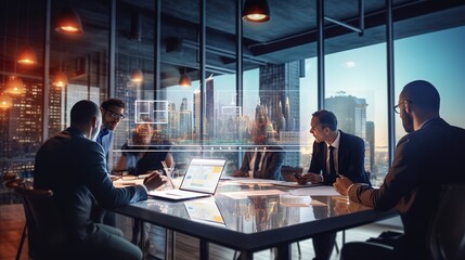 Business Consulting meeting working and brainstorming new business project finance investment concept 