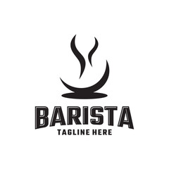 barista logo design, cafe, coffee, vector, vintage, coffee bar, coffee shop
