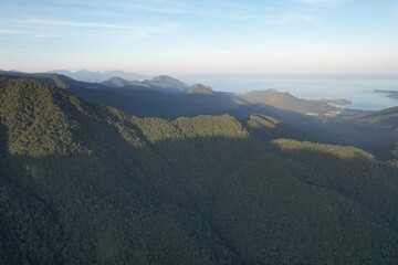 Obraz premium View from the top of the serra do mar, in the section where there is the road that connects Taubate to Ubatuba