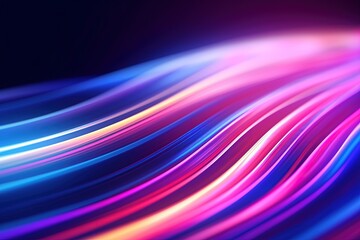 Obraz premium abstract futuristic background with pink blue glowing neon moving high speed wave lines and bokeh lights. Data transfer concept Fantastic wallpaper