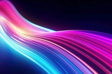 Fototapeta premium abstract futuristic background with pink blue glowing neon moving high speed wave lines and bokeh lights. Data transfer concept Fantastic wallpaper