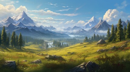 Obraz premium RPG Open World Game Art