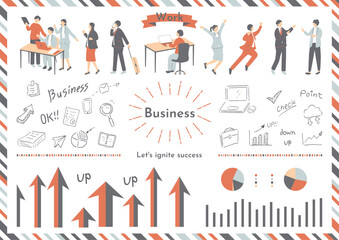 Obraz premium ビジネスシーン素材集