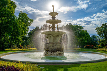 Fountain in Carlton Gardens, Melbourne, Australia