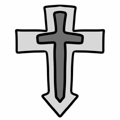 Obraz premium cross icon. christian cross symbol. illustration