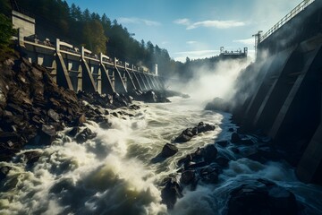 Hydropower. Green energy. Renewable energy sources. 