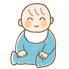 笑う赤ちゃんのイラスト