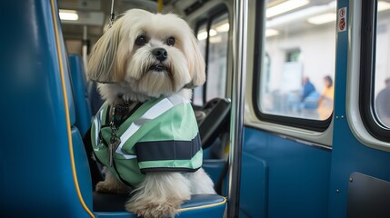 Lhasa Apso Transit Operator: Furry Conductor of Pawesome Rides