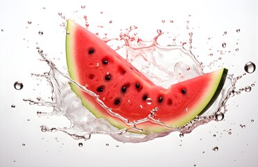 watermelon splash white background