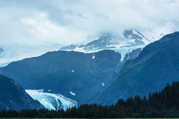 Aialik Glacier in Kenai Fjords National Park , Seward , Alaska.