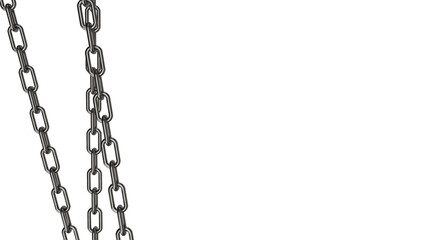 The metal chain png image 3d rendering