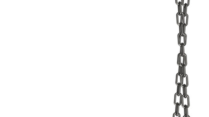 The metal chain png image 3d rendering