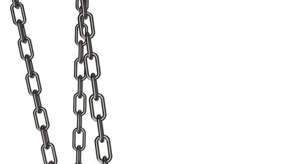 The metal chain png image 3d rendering