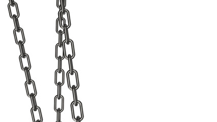 Obraz premium The metal chain png image 3d rendering