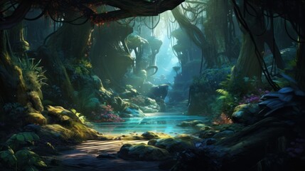 Obraz premium A beautiful and mysterious land hiding its secrets