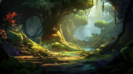 Naklejka premium A beautiful and mysterious land hiding its secrets