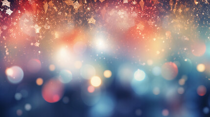 An enchanting image capturing the beauty of Christmas bokeh, with twinkling lights in soft focus, evoking a sense of warmth and joy during the holiday season. Generative AI