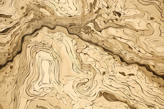 Million Shades of Cream Lines, Ideal for Graphic Design, Artistic Concepts, and Modern Visual Representations. Generative AI