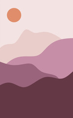 vector colorful landscape gradient poster template