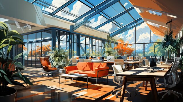 Work environments that favor creativity, ideas, the future, and the good use of technology in a sustainable project. Generative AI