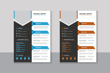 Professional CV resume template design