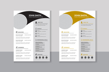 Professional CV resume template design