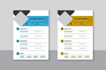 Professional CV resume template design