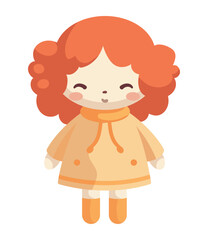 Smiling doll in cartoon brings happiness and joy