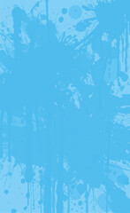 Blue background of streaks, splashes of paint. Vector abstract grunge illustration