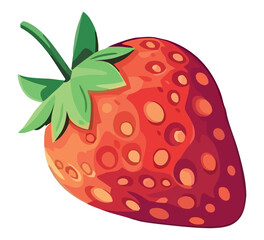 Fresh strawberry, ripe and juicy fruit