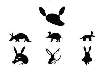 Beautiful and minimal style Aardvark logo design.eps