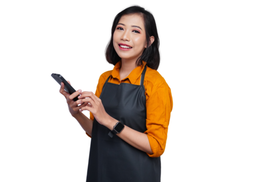 Asian Woman Using Smartphone
