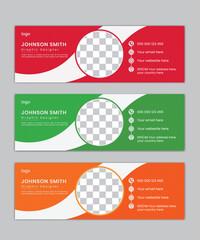 Email signature design and personal or corporate social media post design template