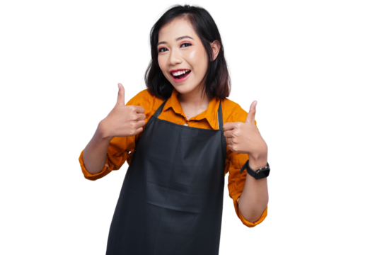 Asian Woman Thumb Up Happy