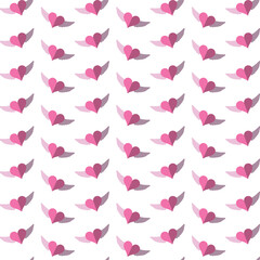 Igital png illustration of pink heart with wings on transparent background