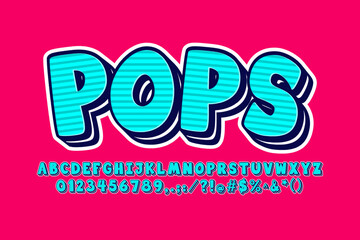 modern stylized alphabet and numbers