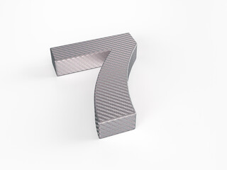 Fototapeta premium Holographic foil number seven