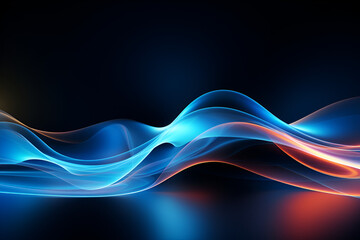 abstract blue wave light background